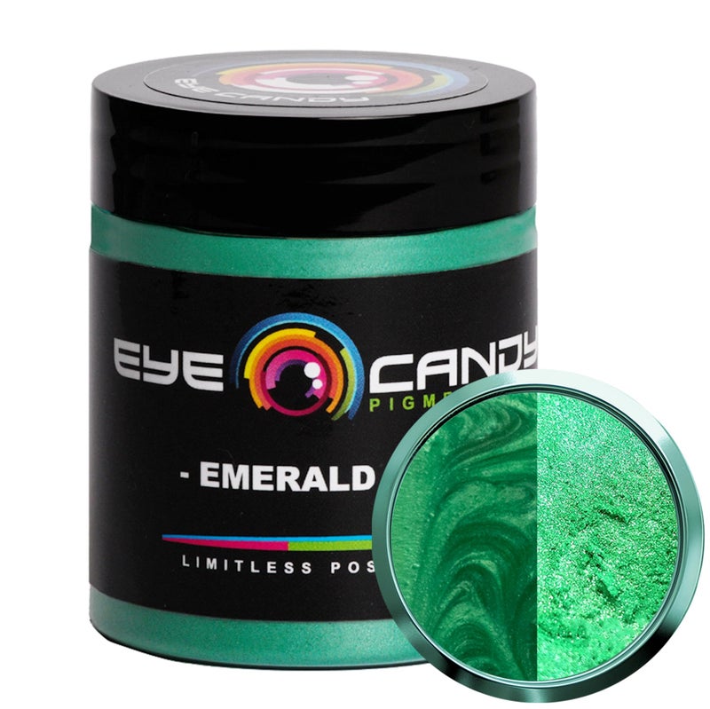 Eye Candy Mica Powder Pigment â€œArashiyama Greenâ€ (50g) Multipurpose DIY Arts and Crafts Additive | Woodworking, Natural Bath Bombs, Resin, Paint, Epoxy, Soap, Nail Polish, Lip Balm (Emerald Green, 25G) - Image 1
